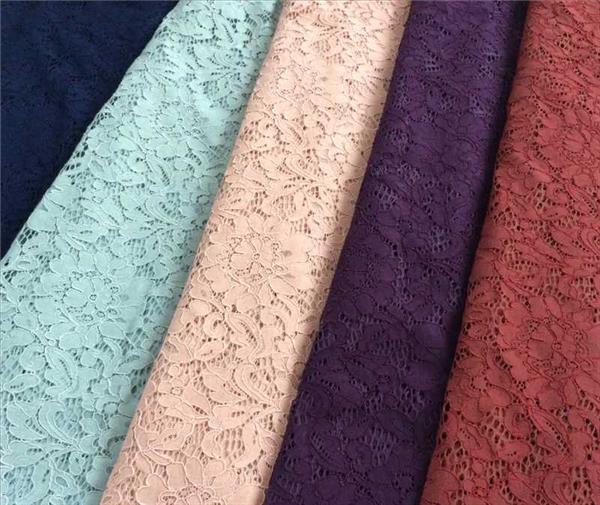 Dyed Raschel Lace Knitted Fabric